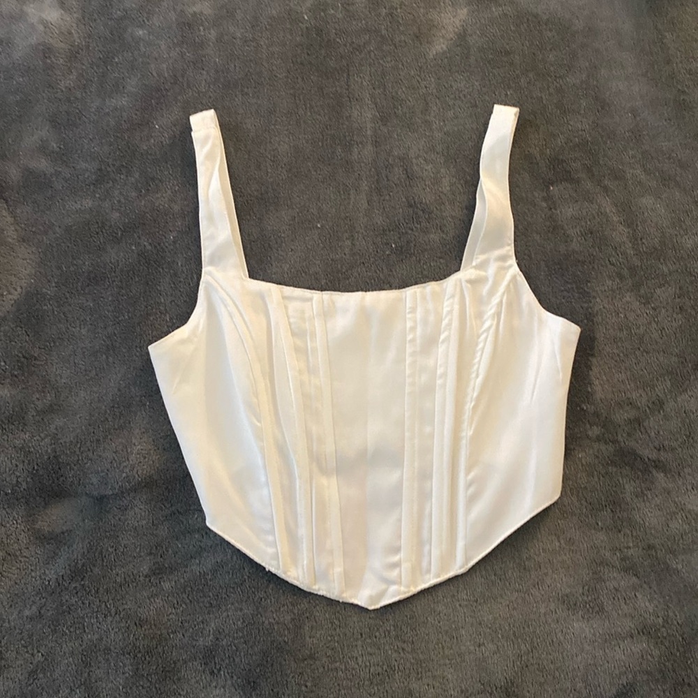 Women’s white corset top